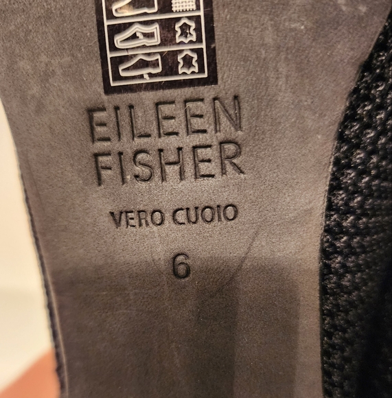 Eileen Fisher Gabby Recycled Stretch Knit Pump in black size 6 - Picture 13 of 13